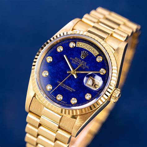 rolex daydate 36mm lapis lazuli diamond|rolex day date watch.